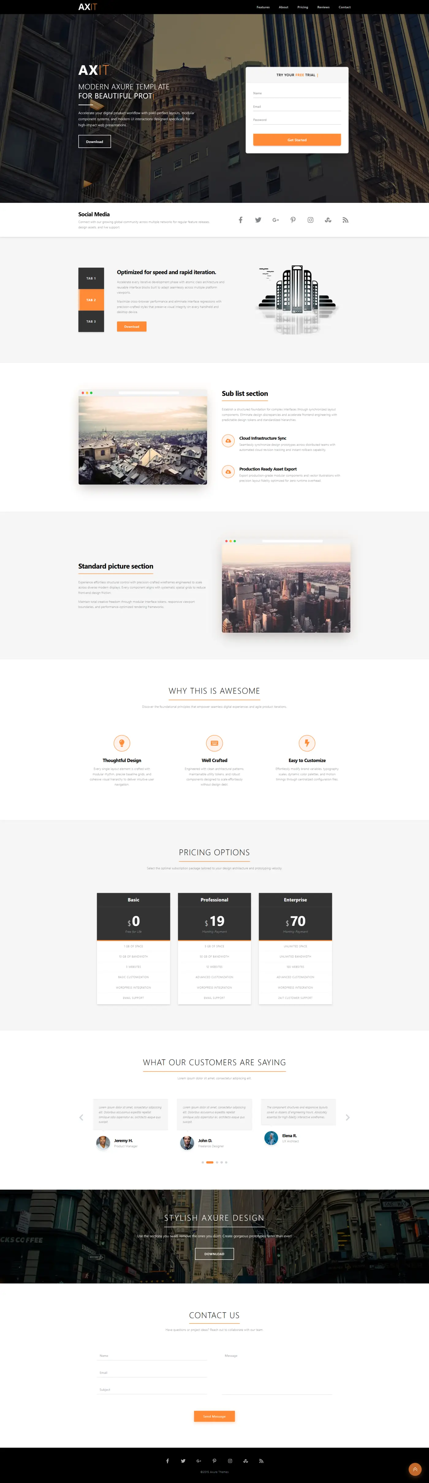 AXIT: Modern Responsive SaaS Landing Page preview